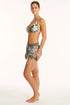 Sea Level Aloha Drawstring Mini Mesh Skirt