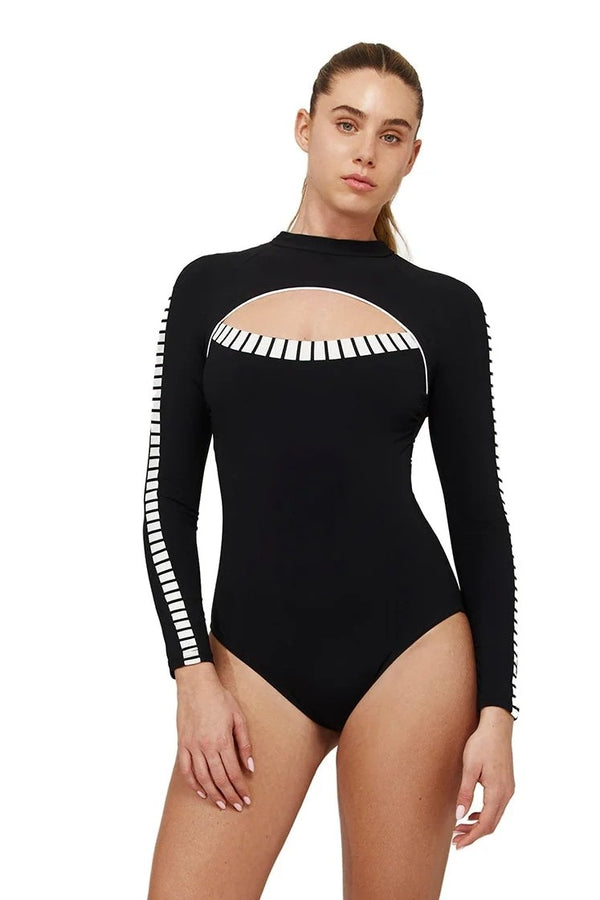 Gottex Free Sport Coco Cut Out Long Sleeve One Piece