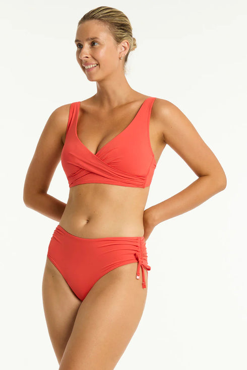 Sea Level Essentials Cross Front Bra Top