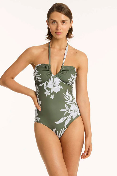 Sea Level Aloha Halter Bandeau One Piece