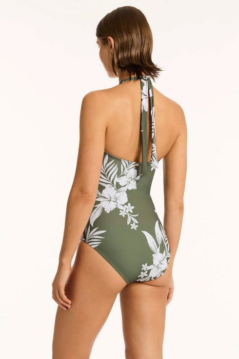 Sea Level Aloha Halter Bandeau One Piece