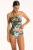 Sea Level Aloha Halter Bandeau Tankini