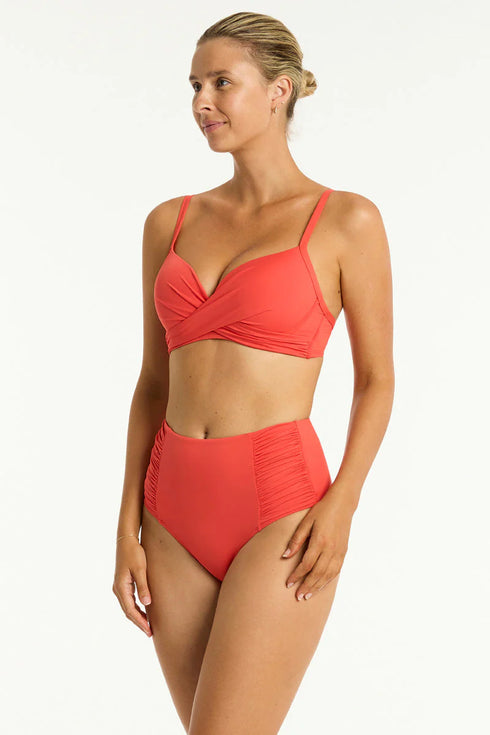Sea Level Eco Essentials Cross Front Moulded Cup Bra