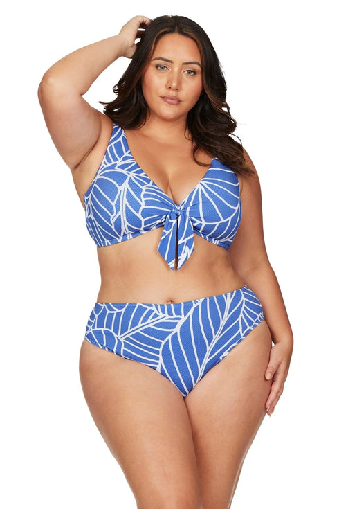 Artesands Philharmonic Blue Monet Curve Fit Mid Rise Swim Pant