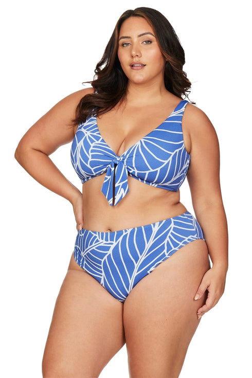 Artesands Philharmonic Blue Monet Curve Fit Mid Rise Swim Pant