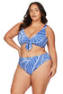 Artesands Philharmonic Blue Monet Curve Fit Mid Rise Swim Pant