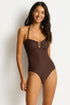 Sea Level Luminara U Bar Bandeau One Piece