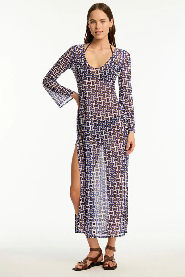 Sea Level Coast Mesh Long Dress