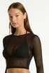 Sea Level Drift Mesh Crop Top