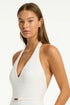 Sea Level De Soleil V Neck Halter One Piece