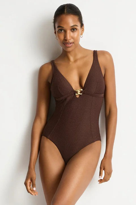 Sea Level Luminara Chain Link Longline One Piece