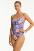 Sea Level Blue Hawaii Tie Front DD/E One Piece