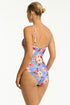 Sea Level Blue Hawaii Tie Front DD/E One Piece