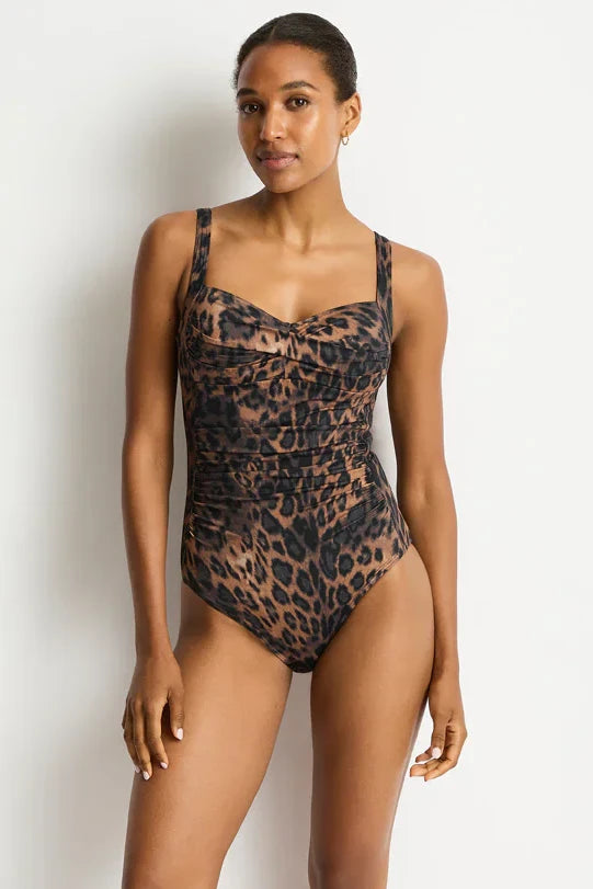 Sea Level Savanna Twist Front One Piece