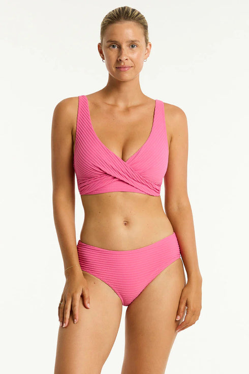 Sea Level Spinnaker Cross Front Bra Top