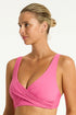 Sea Level Spinnaker Cross Front Bra Top