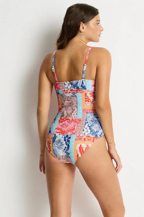 Sea Level Coco Island Wrap Front Dd/e Cup One Piece
