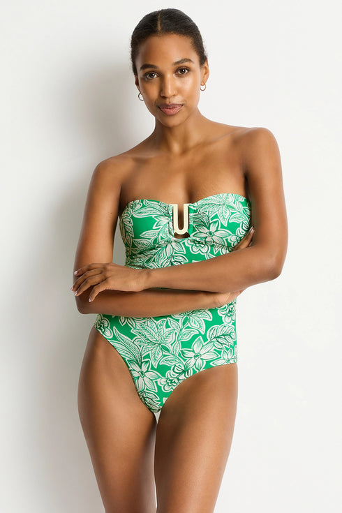 Sea Level Palmera U Bar Bandeau One Piece