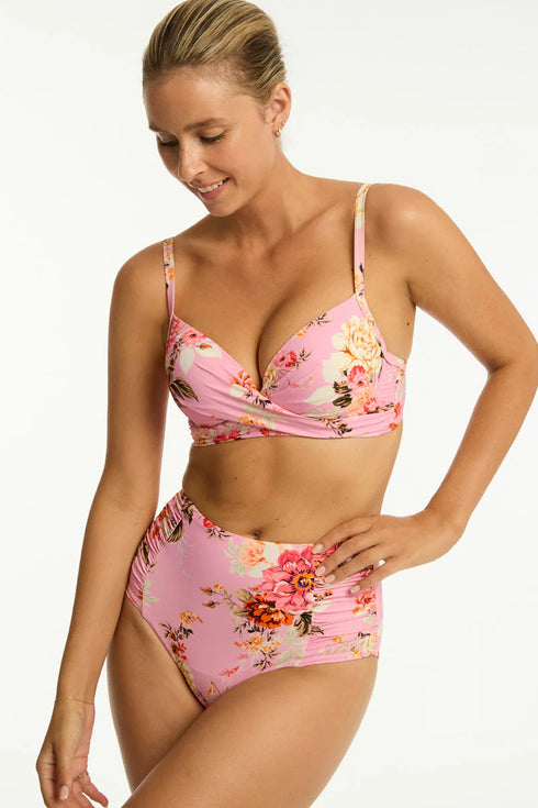 Sea Level Rosewood Cross Front Moulded Cup Bra