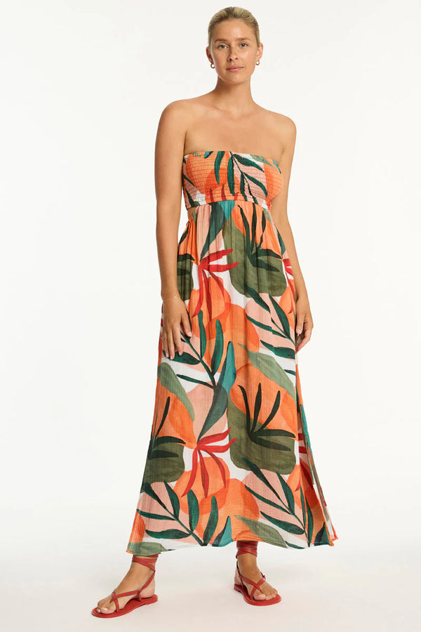 Sea Level Tropaluxe Cutaway Bandeau Dress