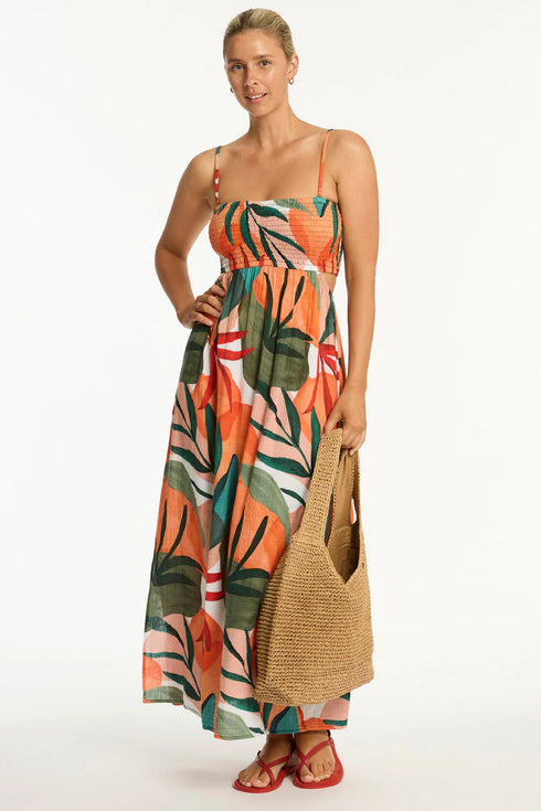 Sea Level Tropaluxe Cutaway Bandeau Dress