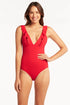 Sea Level Essentials Frill One Piece