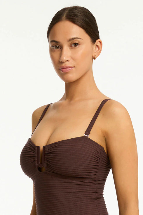 Sea Level Spinnaker U Bar Bandeau One Piece