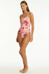 Sea Level Rosewood Tie Side Bandeau One Piece