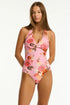 Sea Level Rosewood Twist Front Halter One Piece