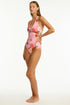 Sea Level Rosewood Twist Front Halter One Piece
