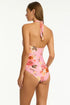 Sea Level Rosewood Twist Front Halter One Piece