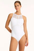 Sea Level Drift Panelled High Neck One Piece