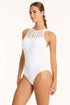 Sea Level Drift Panelled High Neck One Piece