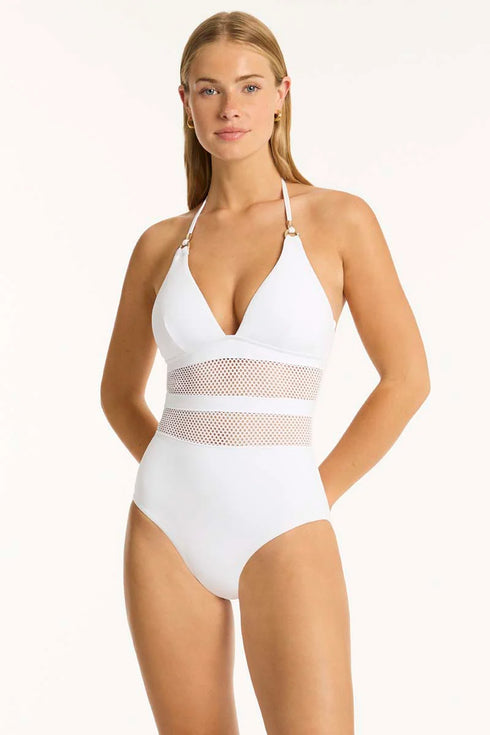 Sea Level Drift Longline Halter One Piece