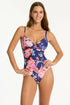 Sea Level Indochine Cross Front Scoop Back One Piece