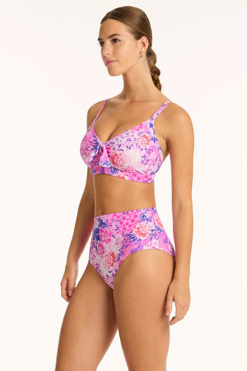 Sea Level Fiesta Tie Front DD/E Bralette