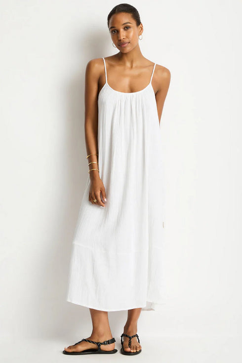 Sea Level Sunset Tie Back Sundress