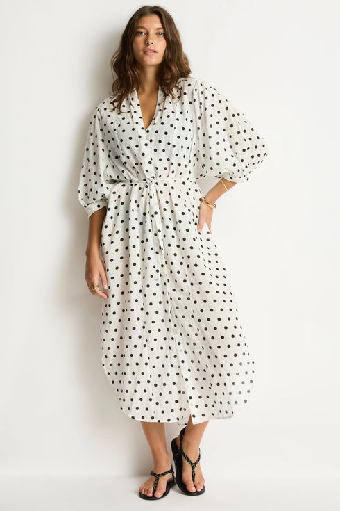 Sea Level Dottie Boho Long Shirt Dress
