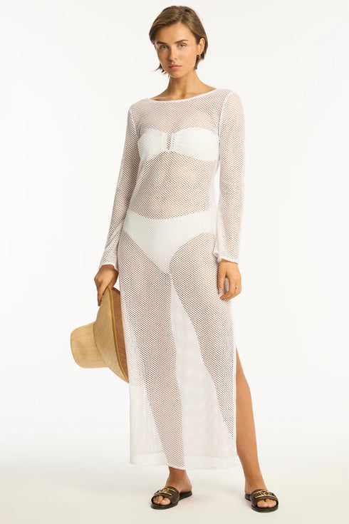 Sea Level Surf Mesh Long Dress