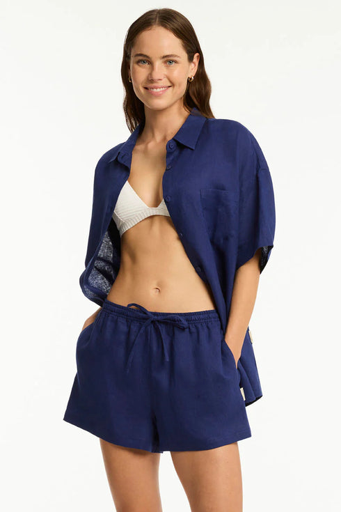 Sea Level Tidal Linen Boxer Short