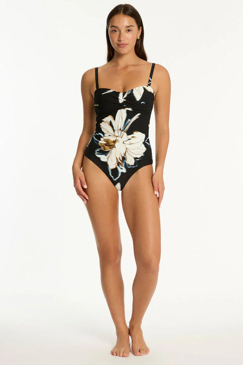Sea Level La Luna Twist Bandeau One Piece