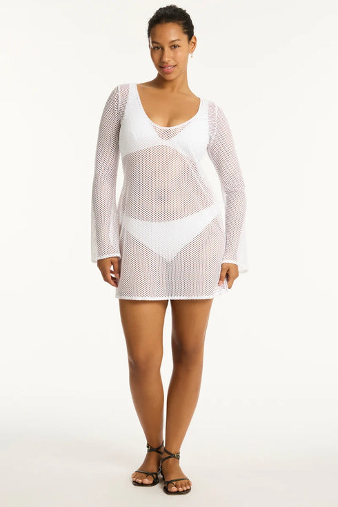 Sea Level Surf Mesh Cover Up