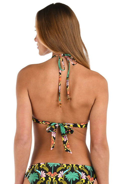 Sunshine 79 Palm Mirage Banded Halter Top