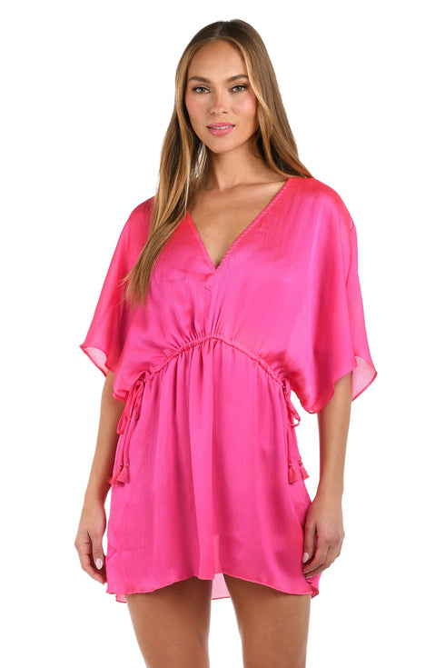 Sunshine 79 Radiance Crinkle Covers V-Neck Tunic