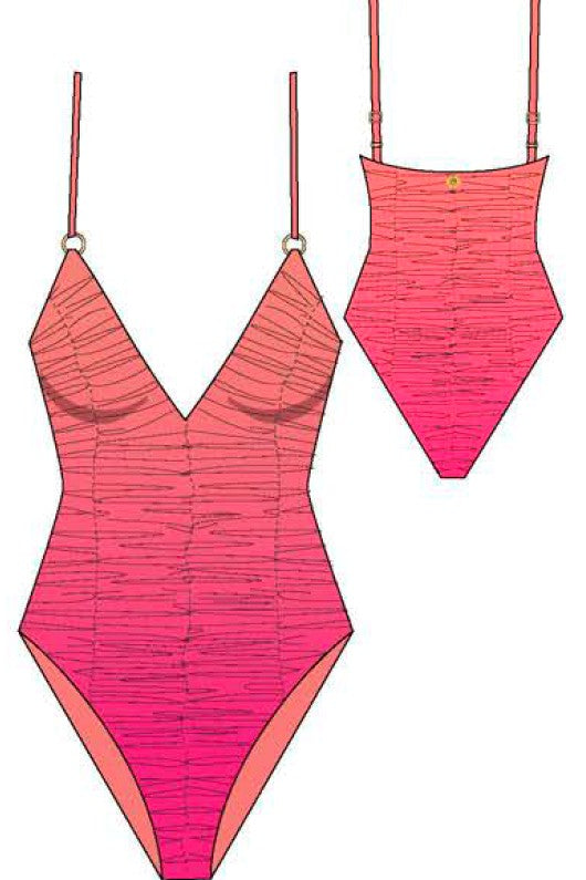 Sunshine 79 Ombre Illusions V-Plunge One Piece