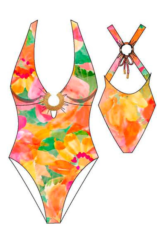 Sunshine 79 Utopia Garden V-Plunge One Piece