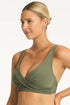 Sea Level Spinnaker Cross Front Bra Top
