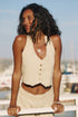 PQ Swim Tan Payton Linen Vest