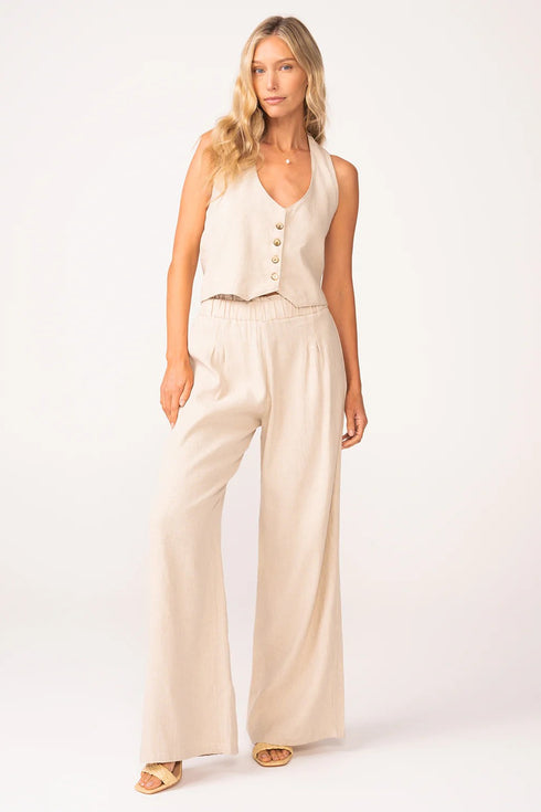 PQ Swim Tan Leo Linen Pant