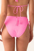 PQ Swim Vivid Pink Ruched High Waist Bottom